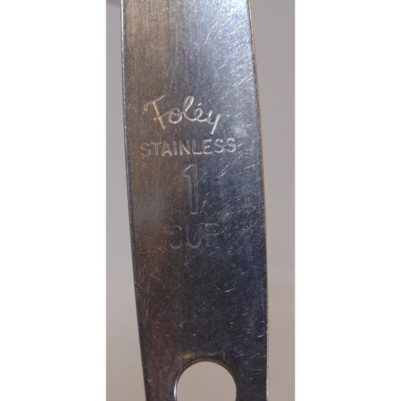 6 Piece Baking Measuring Set Aluminum Stainless Foley Cups Graduated 4 Spoon VTG - Picture 7 of 9